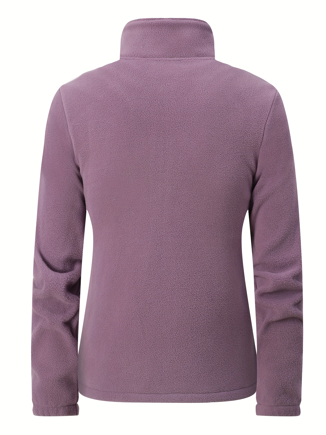 outdoor plush lined fleece jacket womens autumn and winter new thickened warm sportswear fleece embroidered sweatshirt coat purple 2