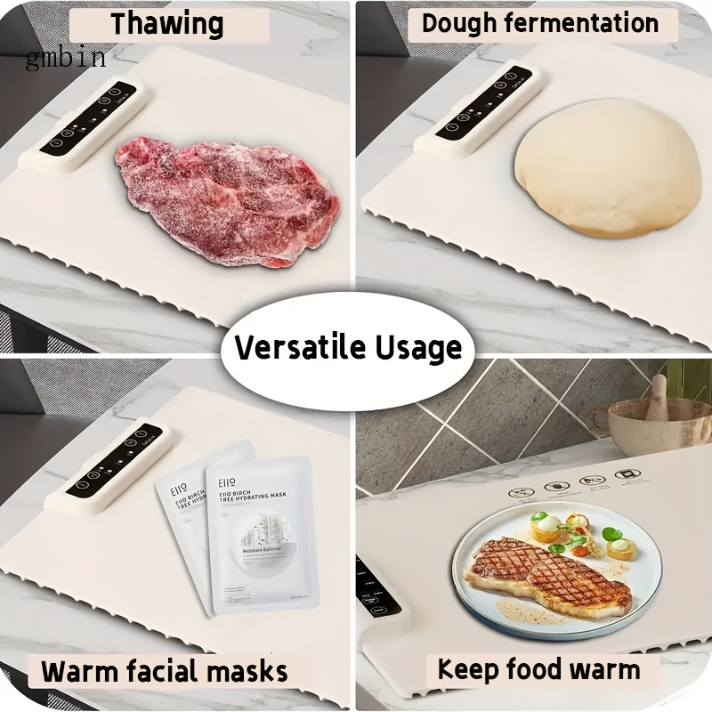 portable and foldable soft warming mat for home use multifunctional for keeping dishes warm and defrosting details 3