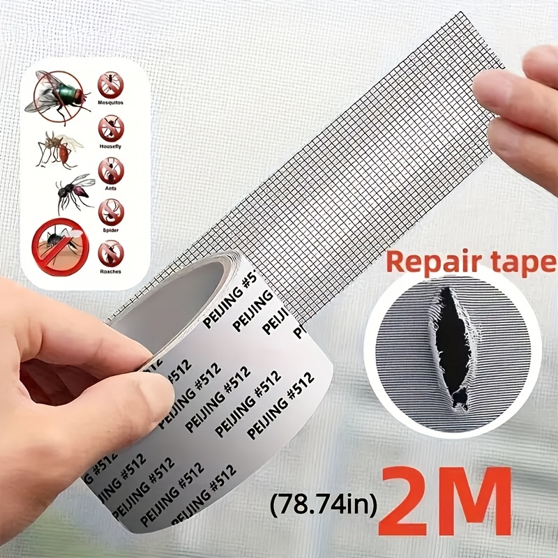 

Self-adhesive Mesh Repair Tape Kit - , Non- Patch For Fabric & Cloth, Ideal For Home Use To Mosquitoes, Flies & Insects