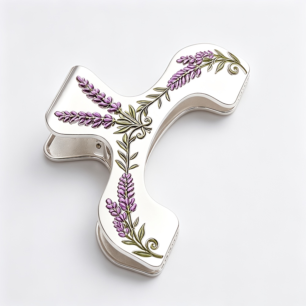 TEMU Metal Bookmark Clips With Exquisite Floral Patterns Featuring A Top Cover Structure, Silver Journal Clips Decorated With Creative Peach , Tulip