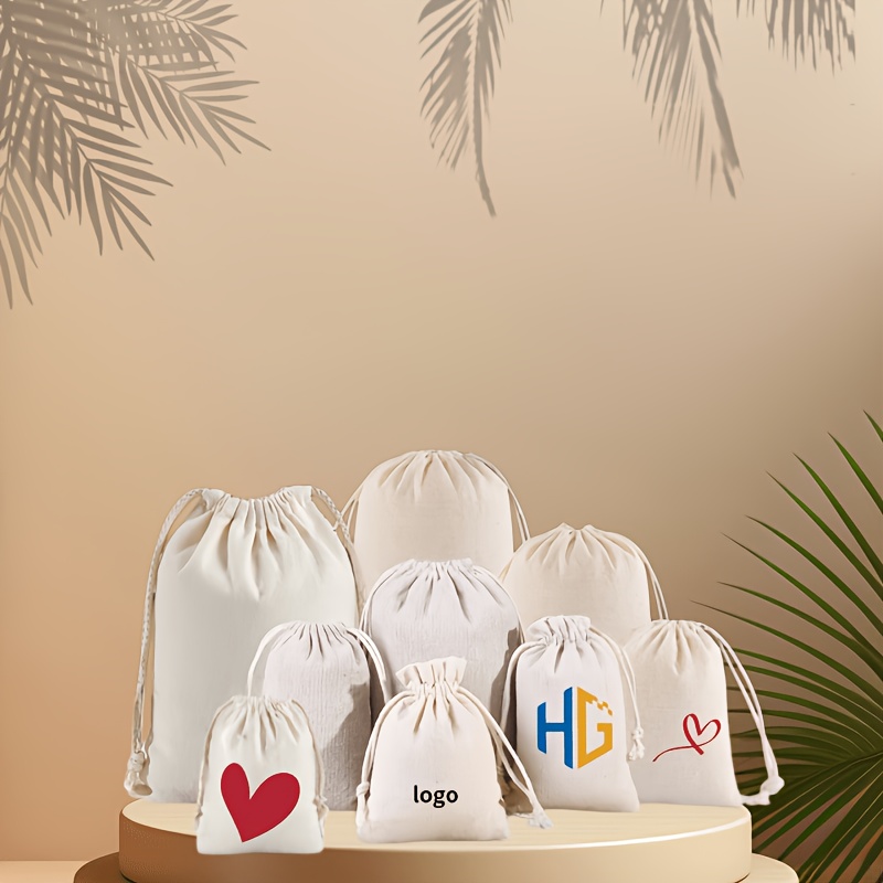 Custom Reusable Drawstring Gift Bag for Weddings & Holidays