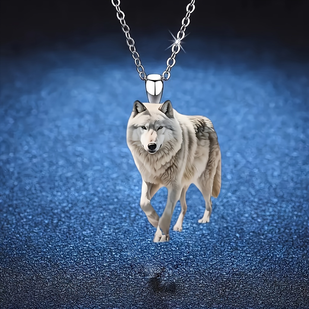 

Fashion Wolf Pendant Necklace For Adults Over 15 - Elegant And Stylish Acrylic Wolf Clavicle Chain, Perfect For , Anniversary, Valentine's Day, Birthdays - No Metal Plating Acrylic Jewelry Gift