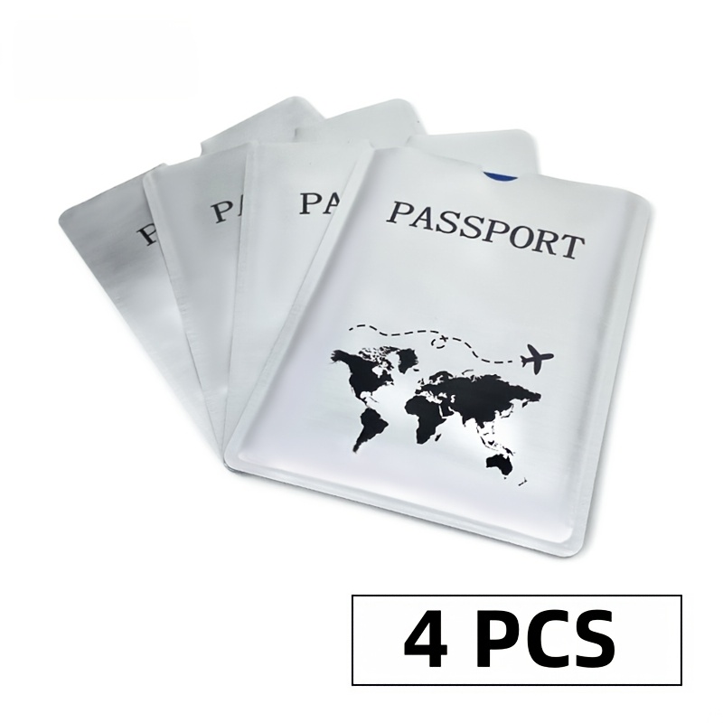 TEMU 4 pezzi di protezioni per passaporto resistenti ai graffi e durevoli, porta passaporto RFID, custodie per passaporto facili e resistenti, porta