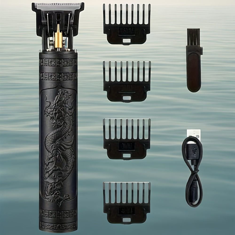 TEMU Professional Haircut And Beard Trimmer Set - Usb Rechargeable, Elite Electric Grooming Tool For Men's , Kit. Suitable For Father's Day Gifts