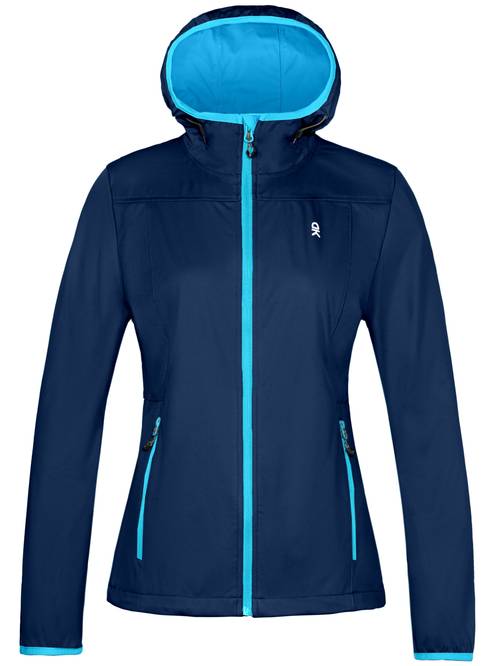lda368 womens lightweight softshell hooded jacket