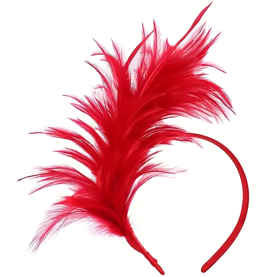 Image of /color Pointed Feather Headband With Feathers - & Multicolor Suitable For Halloween, Carnival, Costume Parties, Dance Performances - Wearable Accessory (not For Everyday)