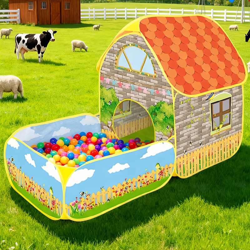   tent extra large indoor outdoor playhouse for kids foldable for   large size villa themed playhouse best holiday and birthday gift for boys and girls yellow