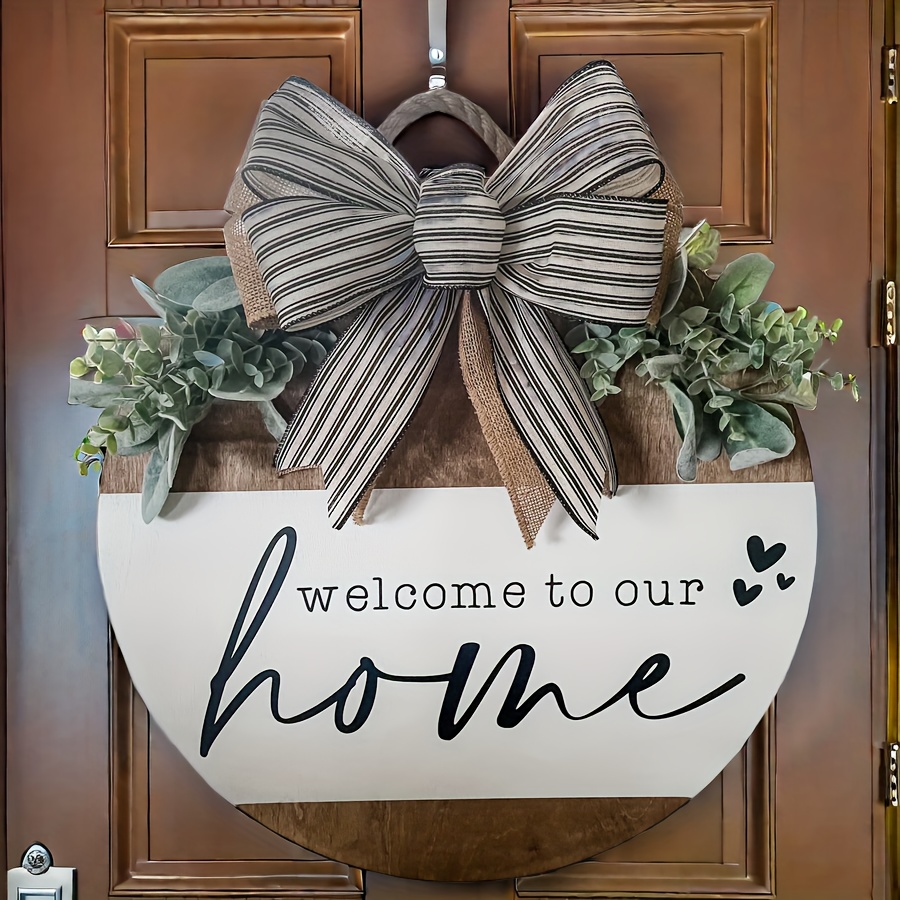 

Front Door Decor, Welcome To Our Home, Front Door Wreath, Housewarming Gift