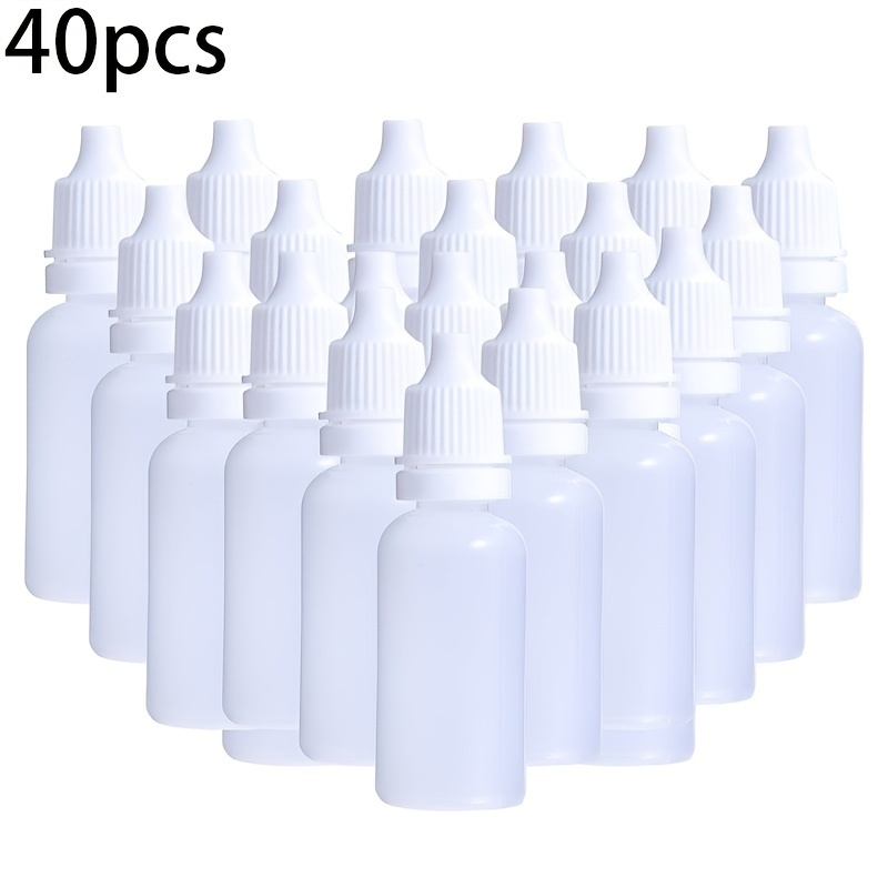 TEMU 40 stuks 10ml Squeeze Dropper Flesjes met Draai-off Doppen - Reisvriendelijk, Lekvrij voor Foundation, Serum, Cosmetica - Draagbaar Ontwerp voor