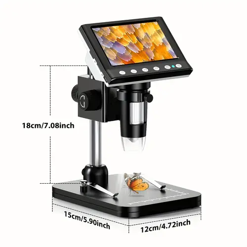 4 3 ips lcd digital microscope magnification microscope for adults coin collection supplies with 8 adjustable leds windows compatible