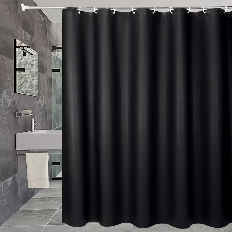 

Yusehy Black Shower Curtain Lining, 5g Peva Bathroom Door Curtain, Plastic Waterproof Shower Curtain, Curtain, Light-proof, With Loop Eyelets And Magnetic Weights