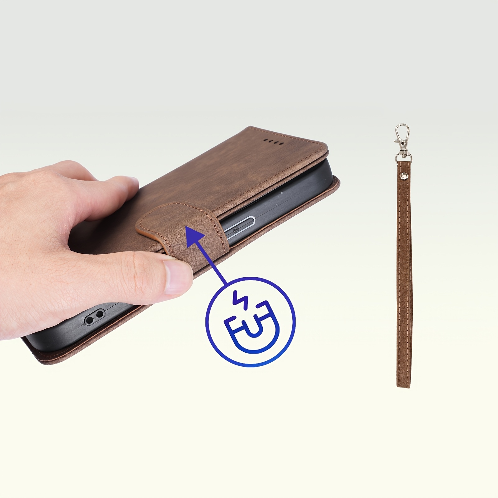 TEMU Étui de téléphone : [Étui portefeuille pour Samsung] Compatible avec les étuis pour Samsung Galaxy A17, avec support et à fentes pour de