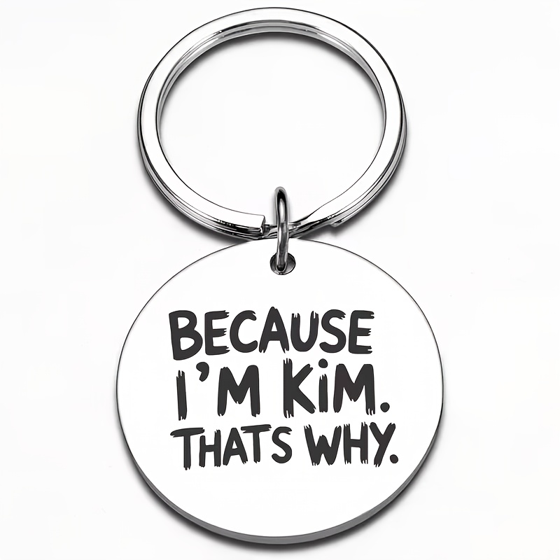 TEMU 'kim' Stainless Steel Keychain, Birthday, Graduation, Christmas Gift For , Family, Colleagues Kim, Best Personalized Gift For Family, , Him Or