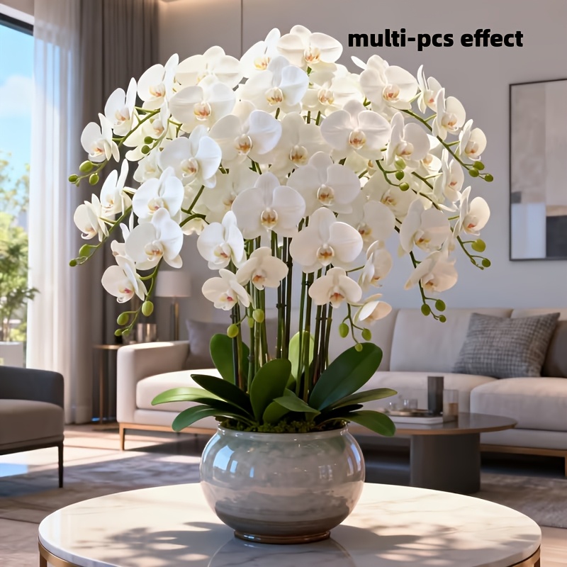 exquisite artificial phalaenopsis orchid 27 95 inch faux orchid suitable for   floral arrangements such as weddings cafes shops offices new year valentines     and outdoor settings vase not included artificial
