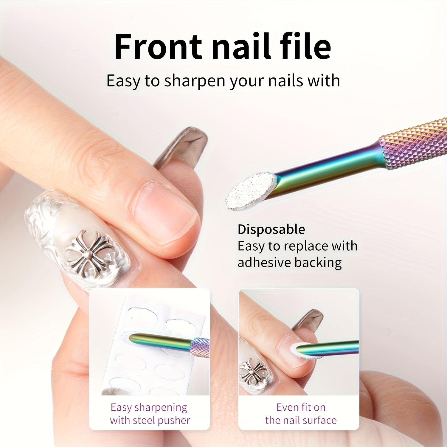 Disposable Nail Buffing Blocks, Self-Adhesive Sanding Sheets