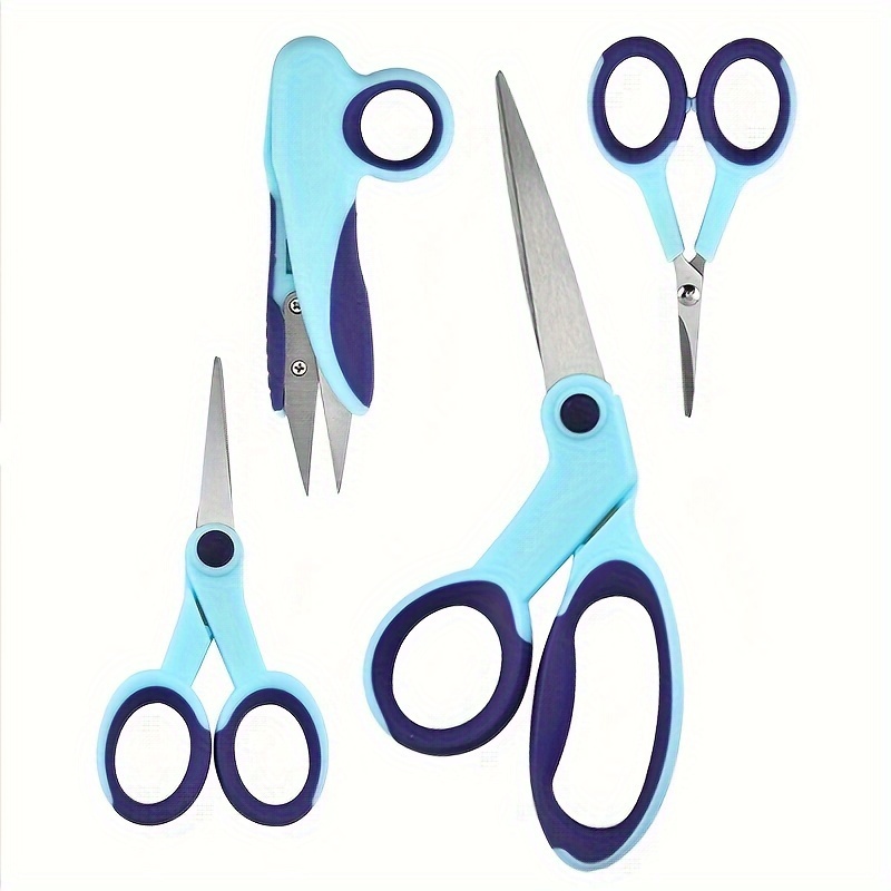 

4pcs/set Tailor Scissors Set, Perfect Sewing Partner, Sharp And Durable, Ergonomically Comfortable Handle, Including 1 Fabric Scissors, 1 Detail Scissors, 1 Embroidery Scissors, And 1 Thread Scissors