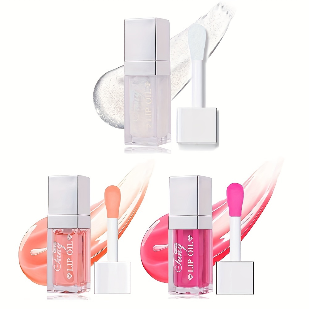 3PCS & 6PCS Hydrating Lip Glow Oil - Plumping, Long Lasting, Transparent Lip Plumper for Valentine's Day