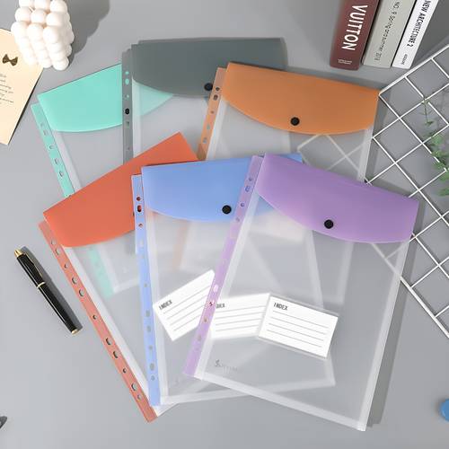 24pcs of morandi a4 pocket folders colorful pocket folders pocket dividers 11 hole folders