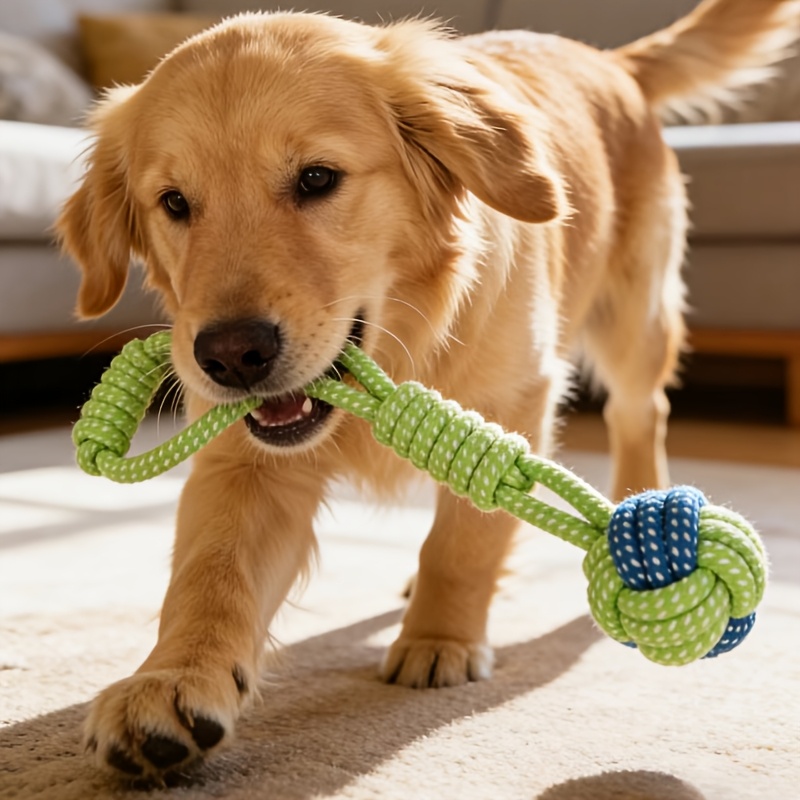 dog rope   interactive chew rope ball toy washable durable tug of   small medium dog training teeth cleaning Product details 5