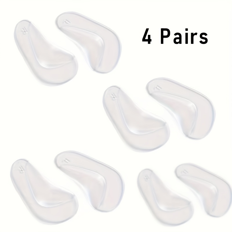 Image of 8-pack Gel Foot Arch Support Insoles For - Heel, &, Washable Reusable Gel Pads Suitable For Sneakers, Sandals, High Heels, Boots - Fits All Shoe Types