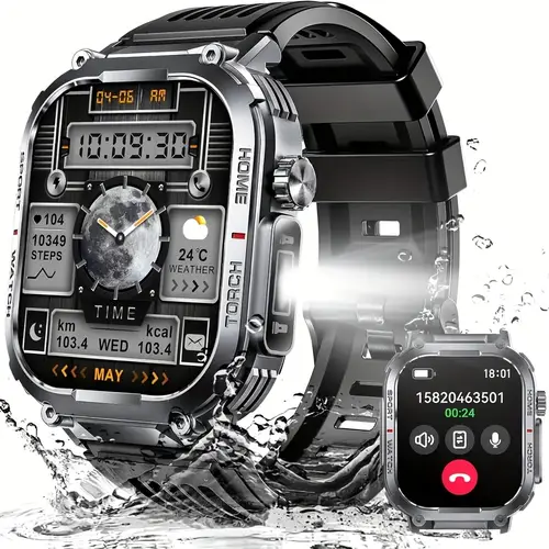 smart watches for men women answer maker calls sports watches for iphone 100 sport fitness 3atm rugged smartwatch with sleep monitor activity gifts for camping