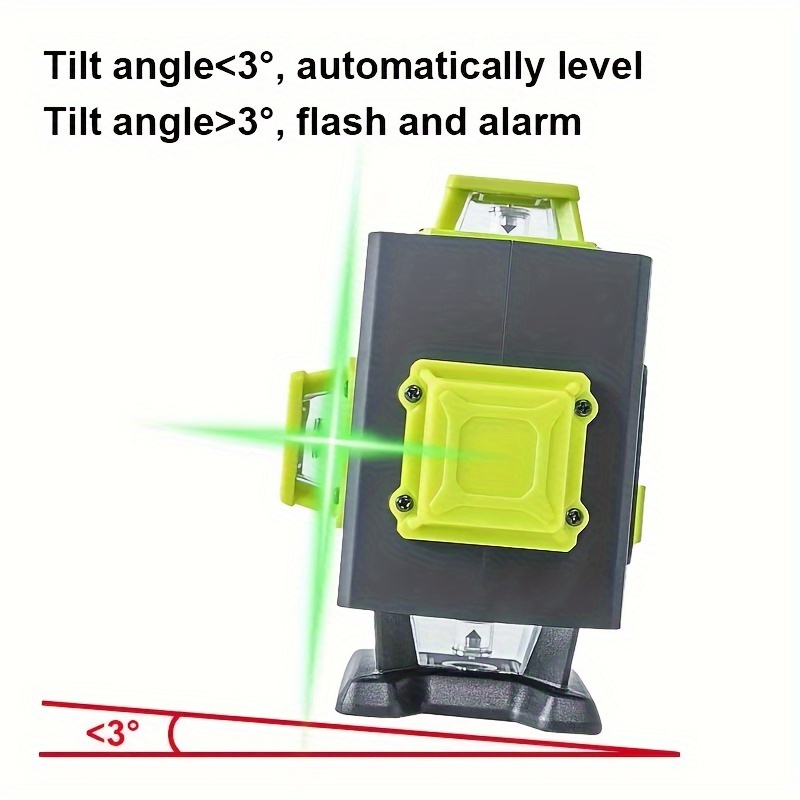 Nível Láser   4D     Linhas - Autonivelante, Cruzamento   &  ,    ,   Recarregável por USB,     Incluído detalhes 1