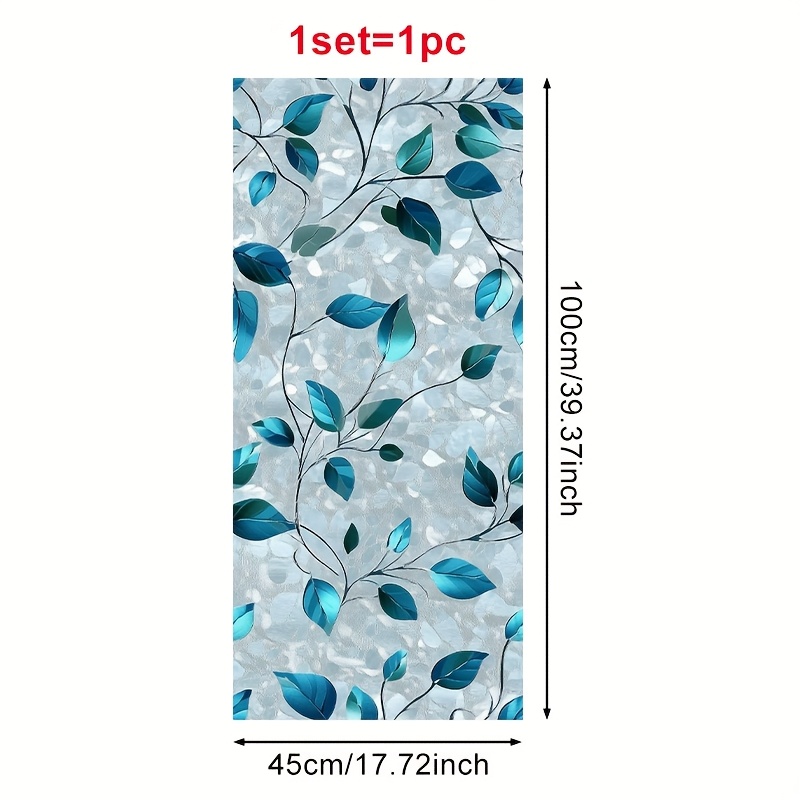 TEMU 1pc, 2d/flat Frosted Pattern Glass Film, Pvc Electrostatic Adhesive Privacy Window Sticker, Removable And Reusable, Suitable For Living Room,