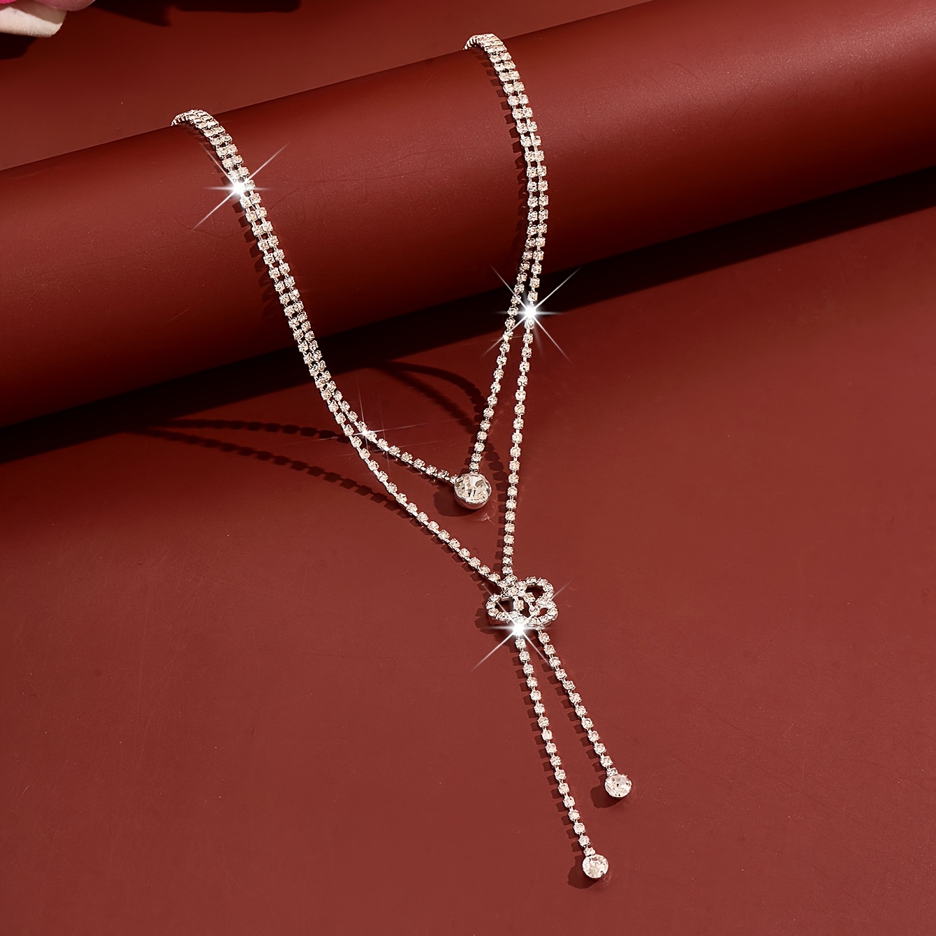 Women's Luxurious Double-Layer Tassel Lasso Necklace
