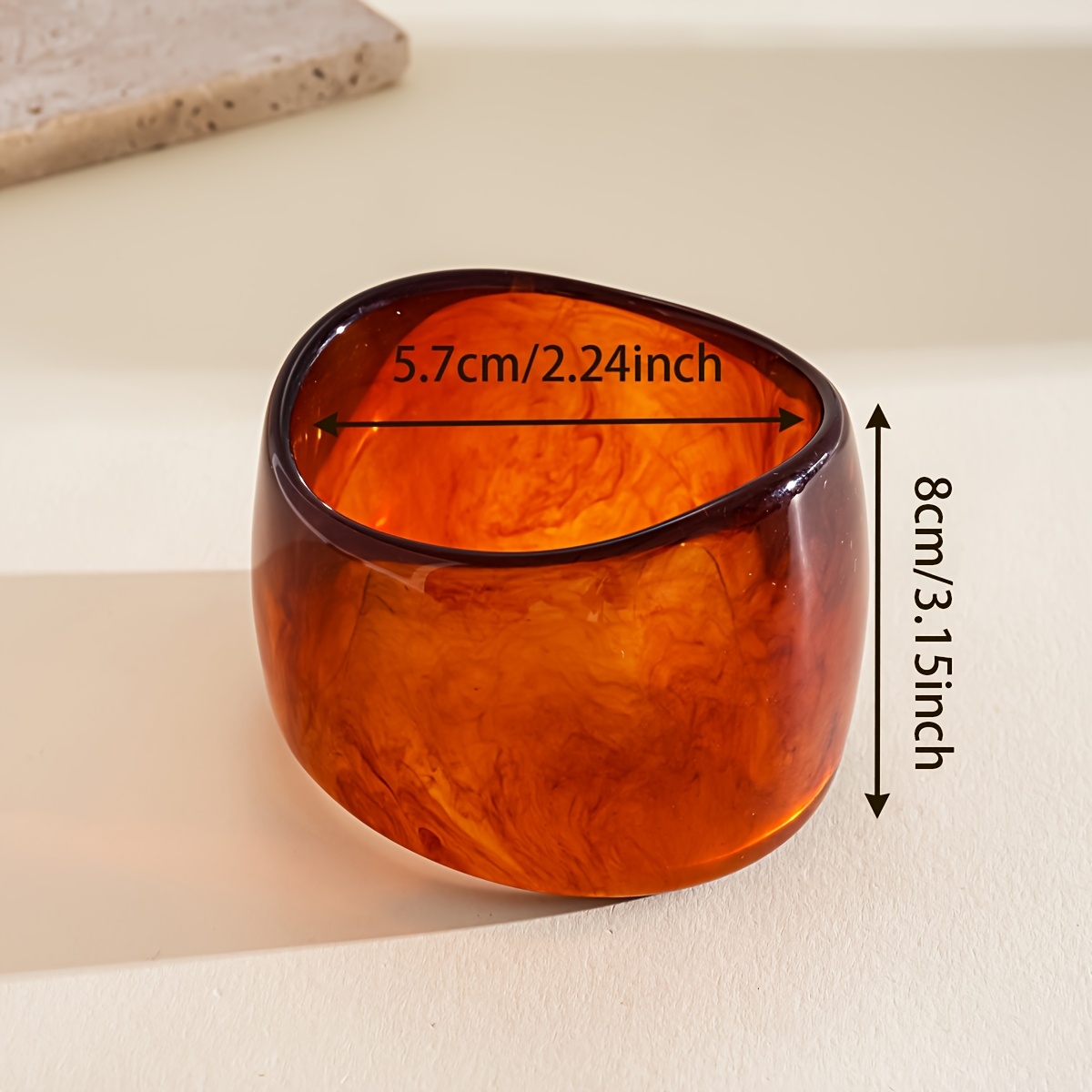 4pcs Bohemian Geometric Resin Bangle Set for Women