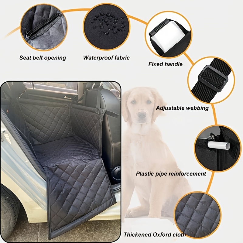 Seat Belt Treat A Dog Seat Cover Durable Canvas Dog Car Seat Cover