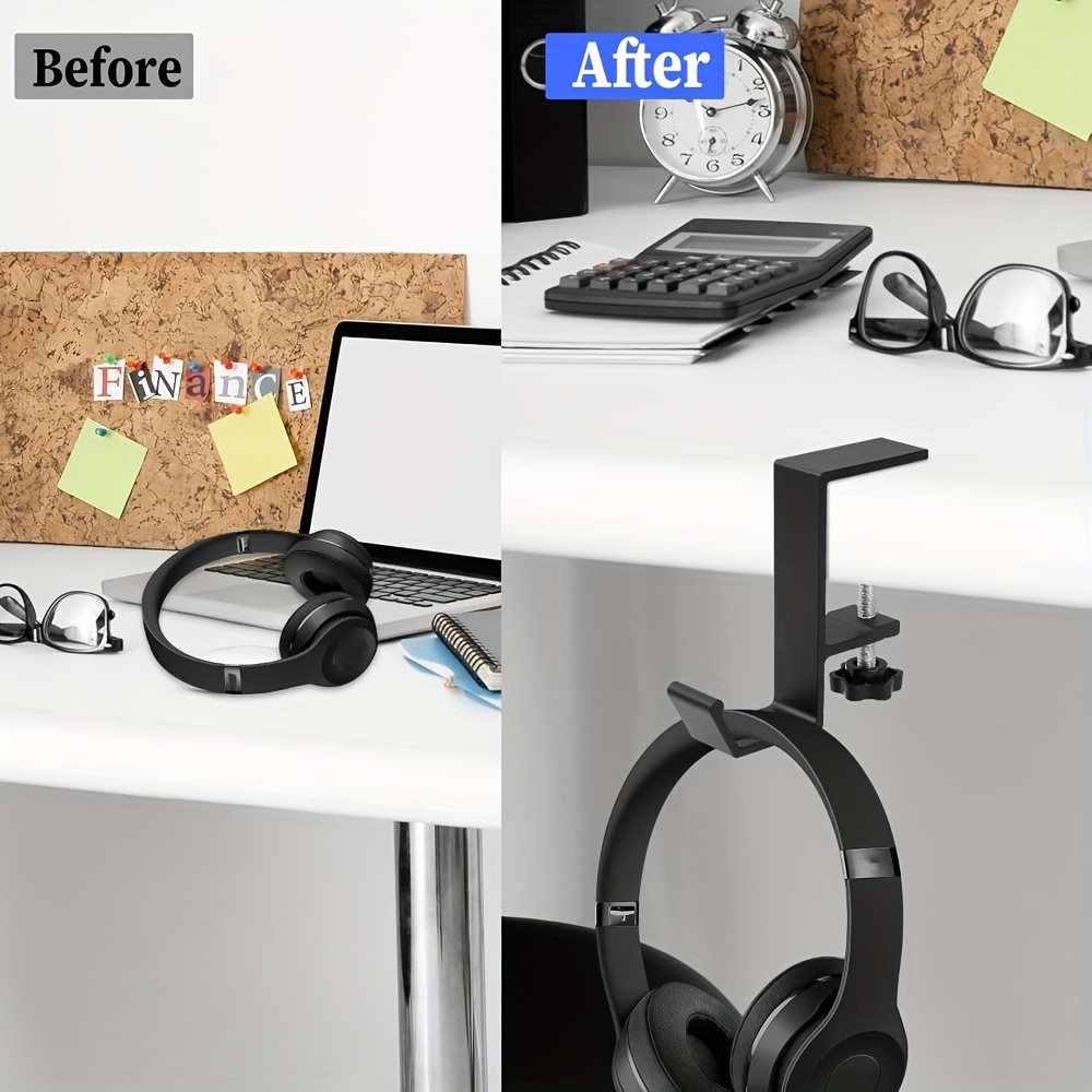 1pc adjustable desktop hook clip headphone holder womens bag