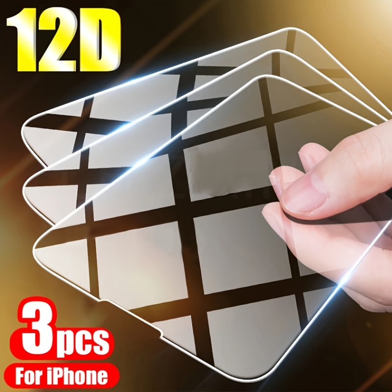 3PCS Tempered Glass Screen Protector For Iphone 11 12 13 Mini 14 Pro XS Max X XR 6 6S 7 8 Plus SE2 SE3