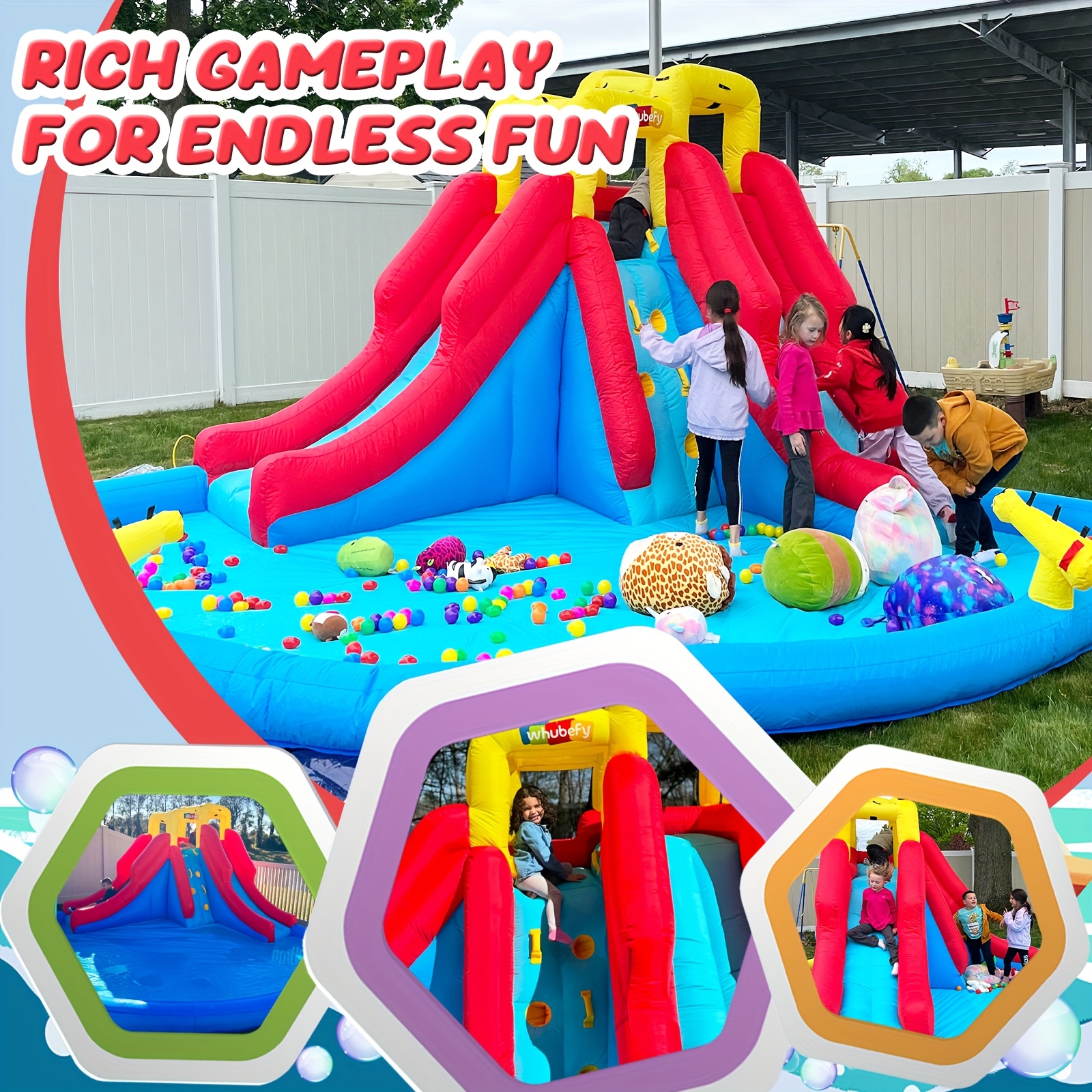Inflable Casa Con Tobogan Para NiÃ±os Tobogan NiÃ±os Alcampo