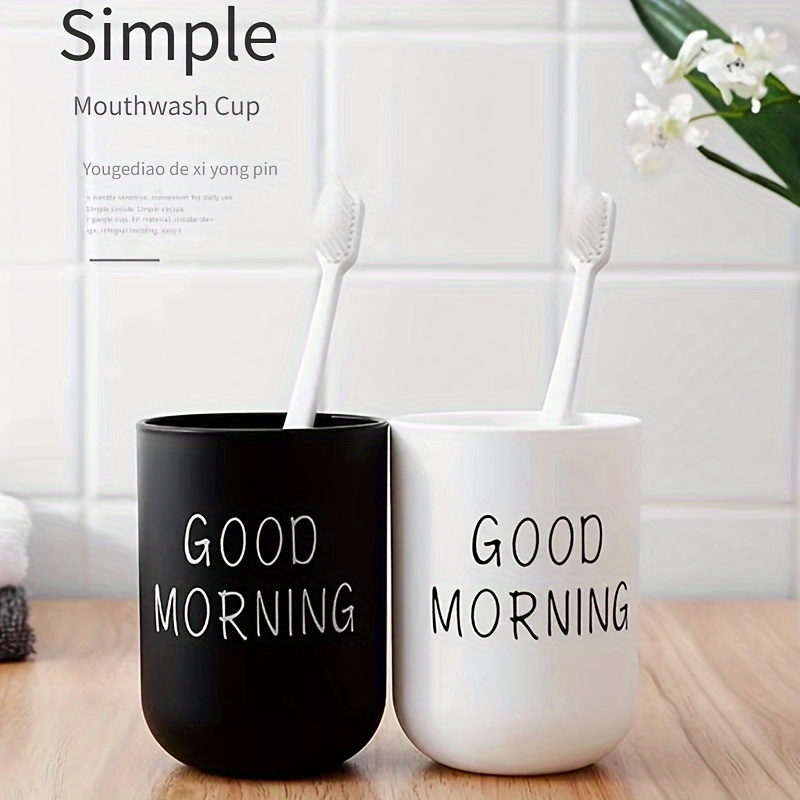 

1pc Couples' Toothbrush Holder - Plastic, Bathroom Organization & Decor, Toothbrush And Toothpaste Holder, Toothbrush Cup