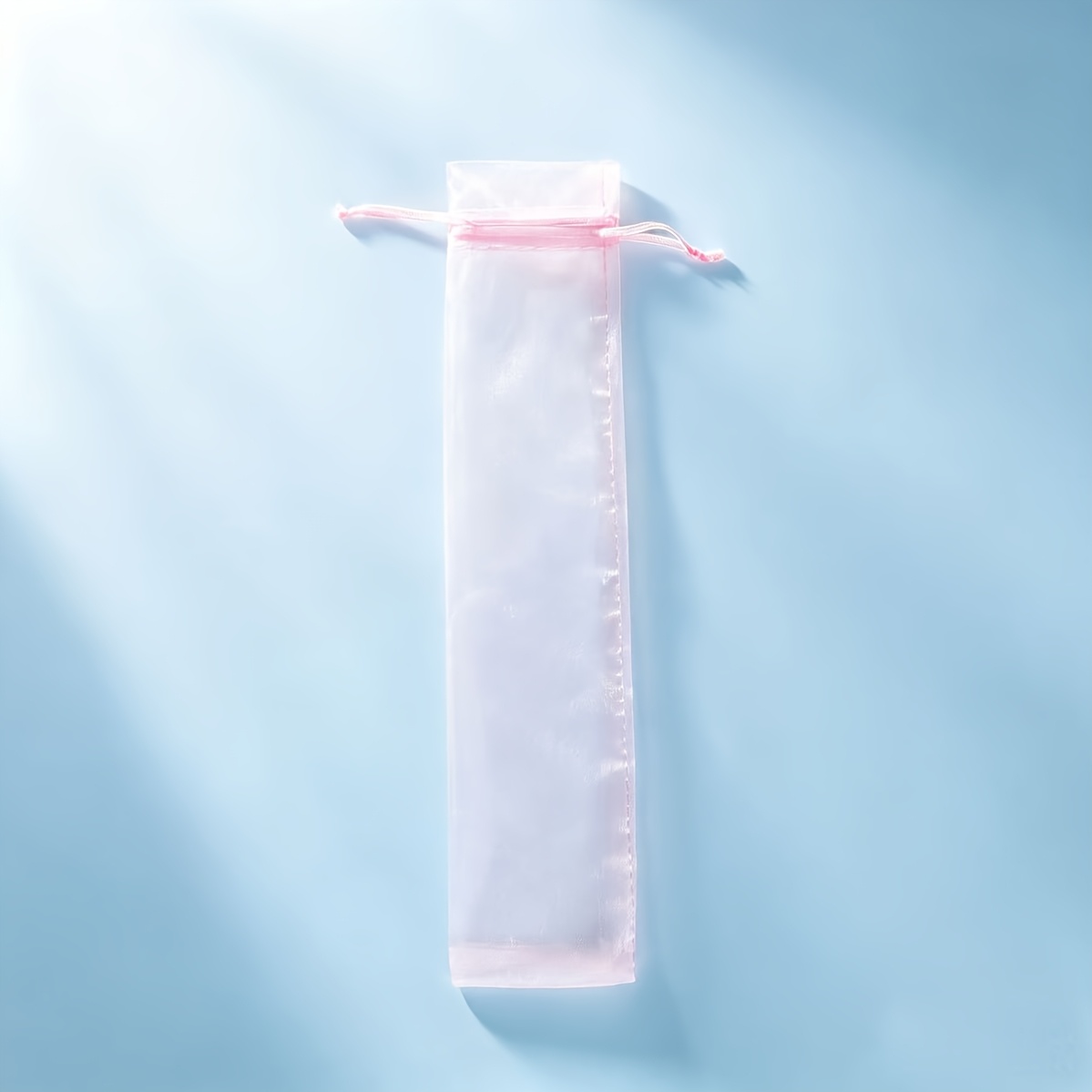 TEMU 50-count Pink Organza Folding Fan Gift Bags, Size . 2.4 X 10.7 Inches (6 X 27 Cm), Suitable For Various Gift Packaging, Pink