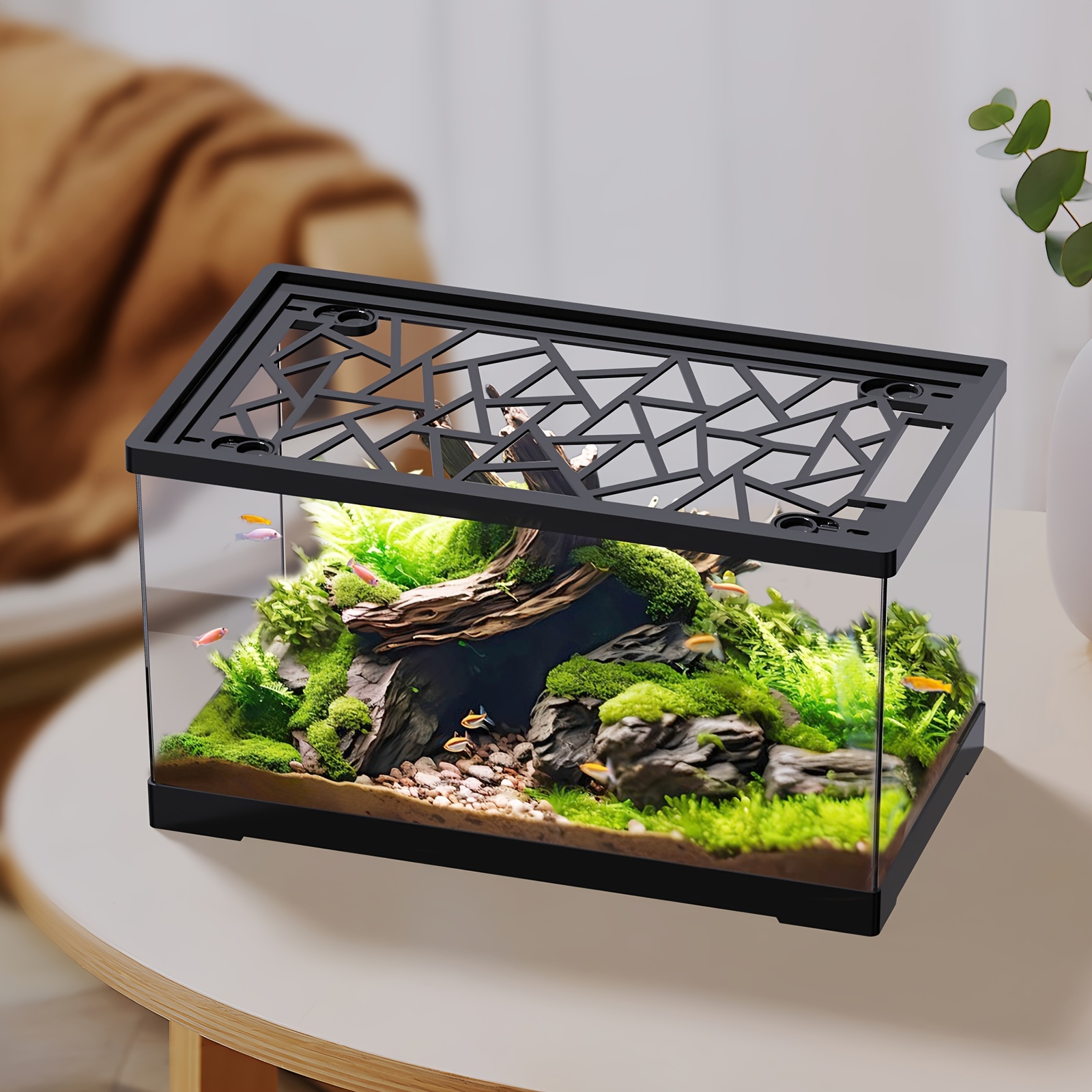 Gallon Cheap Aquarium Shrimp Rectangle 5-Gallon Fish Tank With Lid