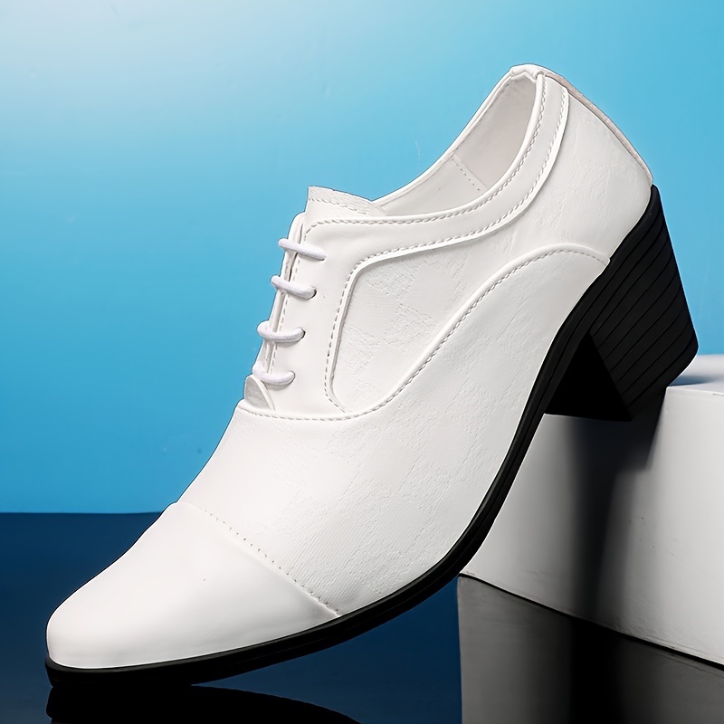 mens fashion high heel dress shoes business pointed toe - Temu Germany