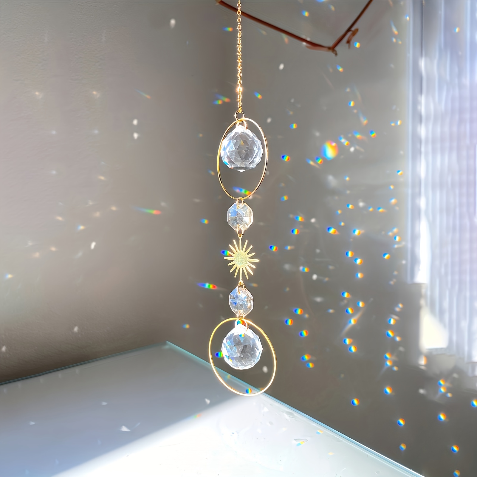E-shop Kristall Sonnenfänger, Windspiel, Ästhetischer Anhänger für Hochzeitsfeier, , Auto-Anhänger Ornament Sonnenfänger, Foto-Requisiten,
