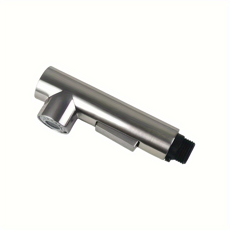 2-function Pull-down Sprayer Head For Kitchen Sink Faucet - Dual Spray (bubbling Water & Shower), Durable Plastic With Nickel Finish, Single Hole Installation, Contemporary Design, Sink Sprayer