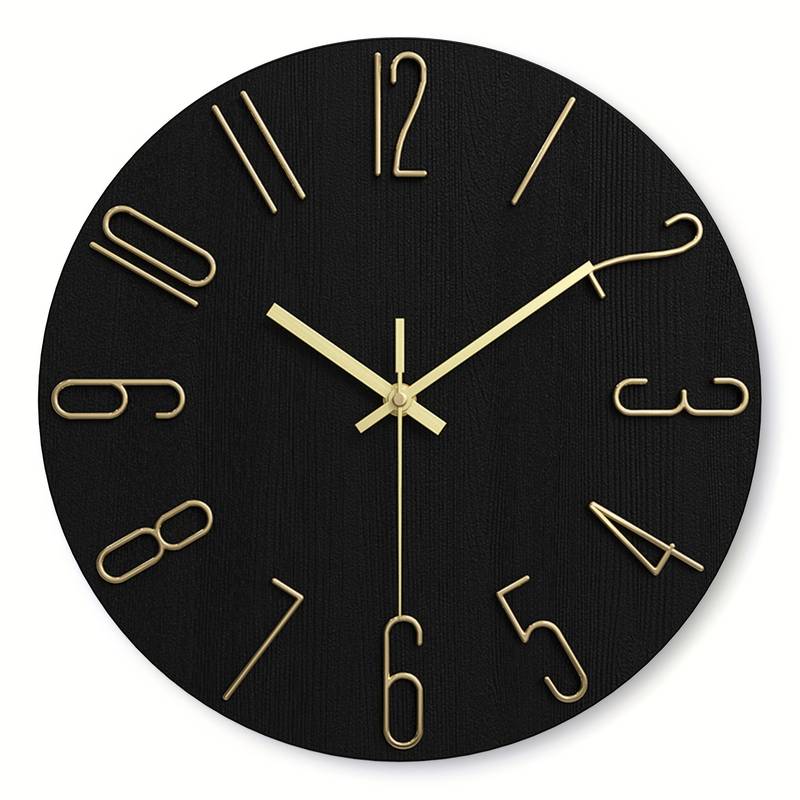 Meccanismo Orologio A Parete Creativ Company – 55x55x15 Mm, Lancette Nere, Batteria AA, Fai Da Te