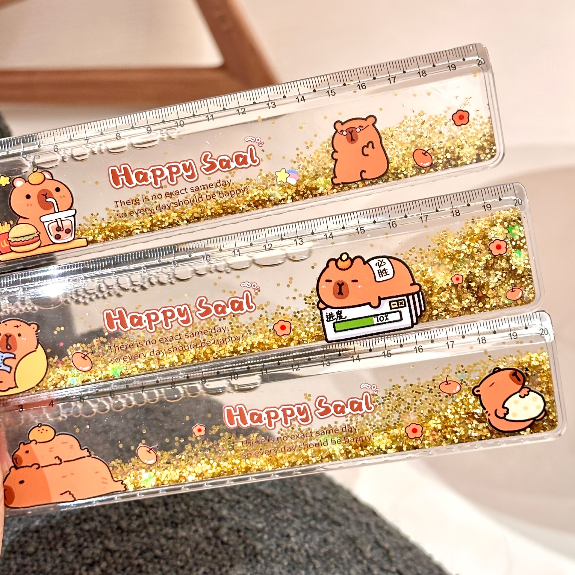 themed foldable ruler 11 81 7 87 stress relieving sand flow dual styles multi functional measuring tool with scale   inches shorts details 2