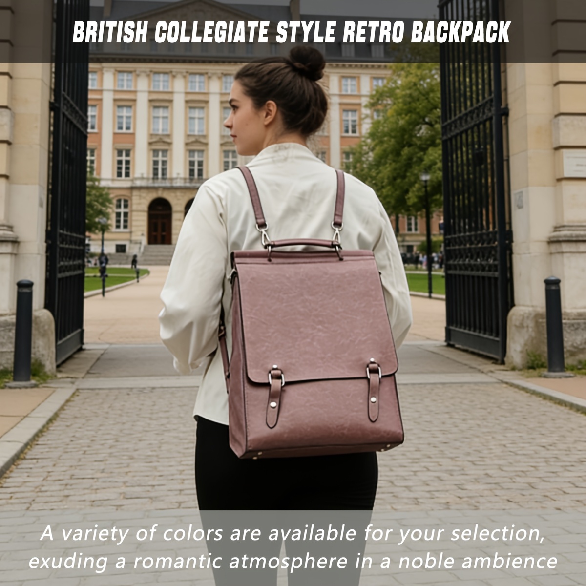 womens fashion backpack chic british preppy style adjustable  display picture 2