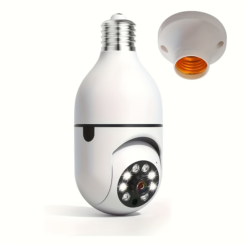 2 4g   e27 bulb camera with automatic tracking   night vision two way audio halloween christmas gift details 2