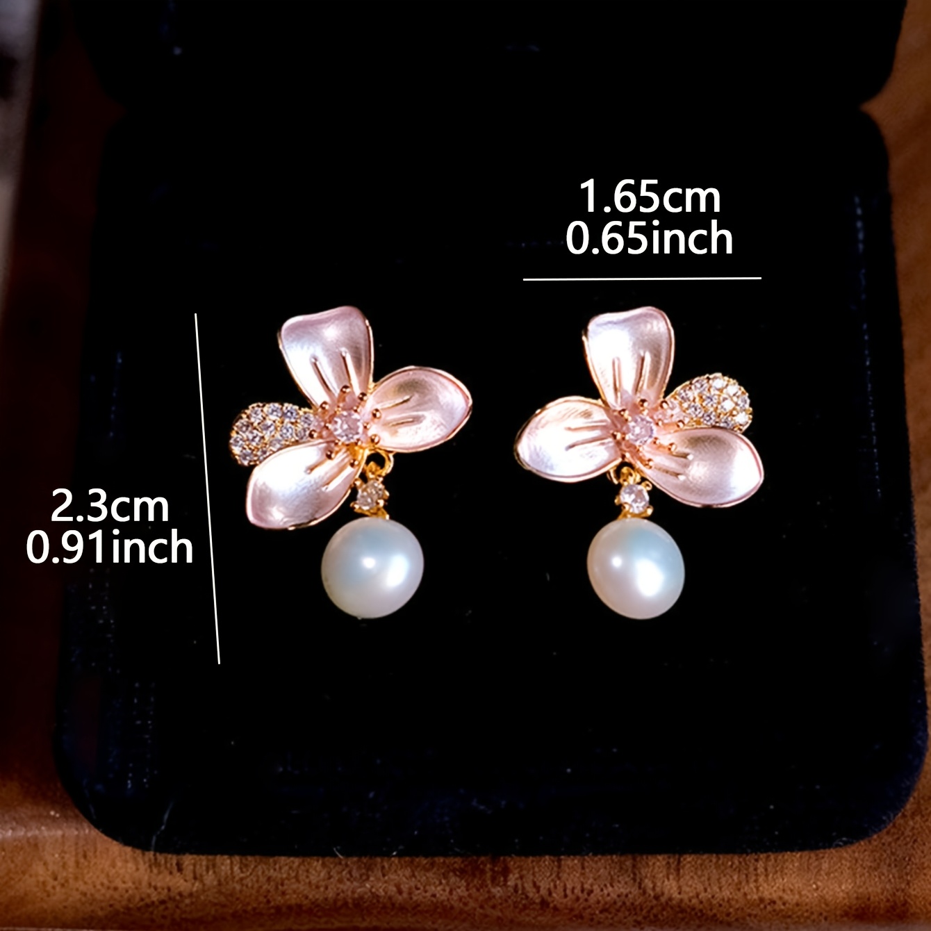 Women's Exquisite Elegant Matching Square Zirconia Flower Earrings