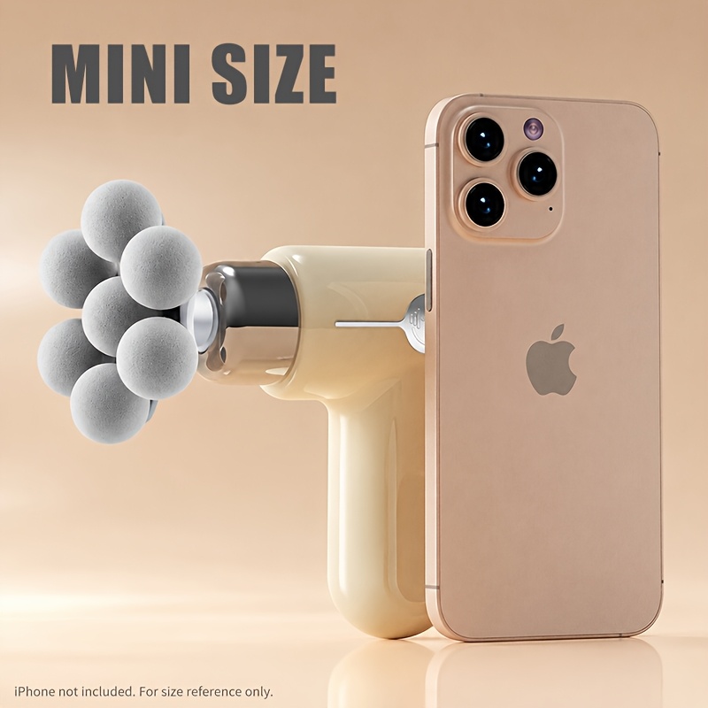 7-Head Rechargeable Massager Gun/10 Interchangeable Heads & USB/Quiet Portable Muscle Massager/Full Body, Ergonomic Back Massager/Travel, Gym, Athletes/Ideal Gift for Muscle