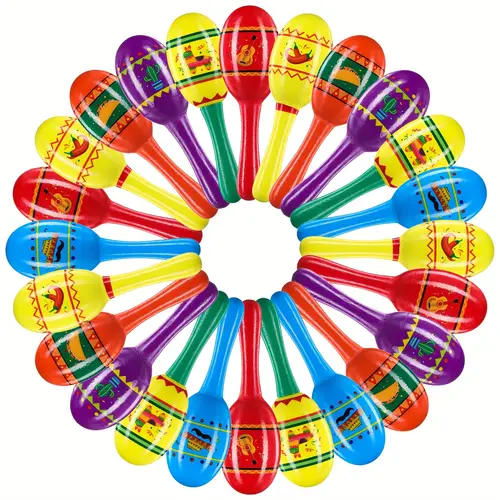 set of 24 wooden for a mexican fiesta perfect as party favors for de mayo featuring sombreros pi tacos guitars chili peppers and in 6 different designs ideal for summer party games
