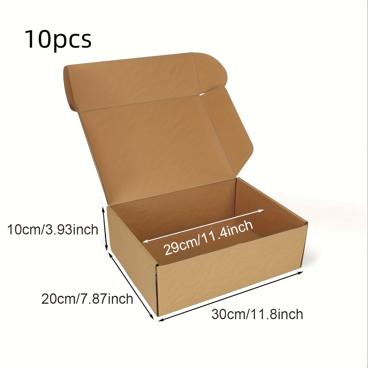 10/15 kosov 30x20x10 cm (11,8x7,87x3,93 palca) srednje rjavih darilnih škatel, primernih za pakiranje podjetij, pošiljke, valovite škatle,
