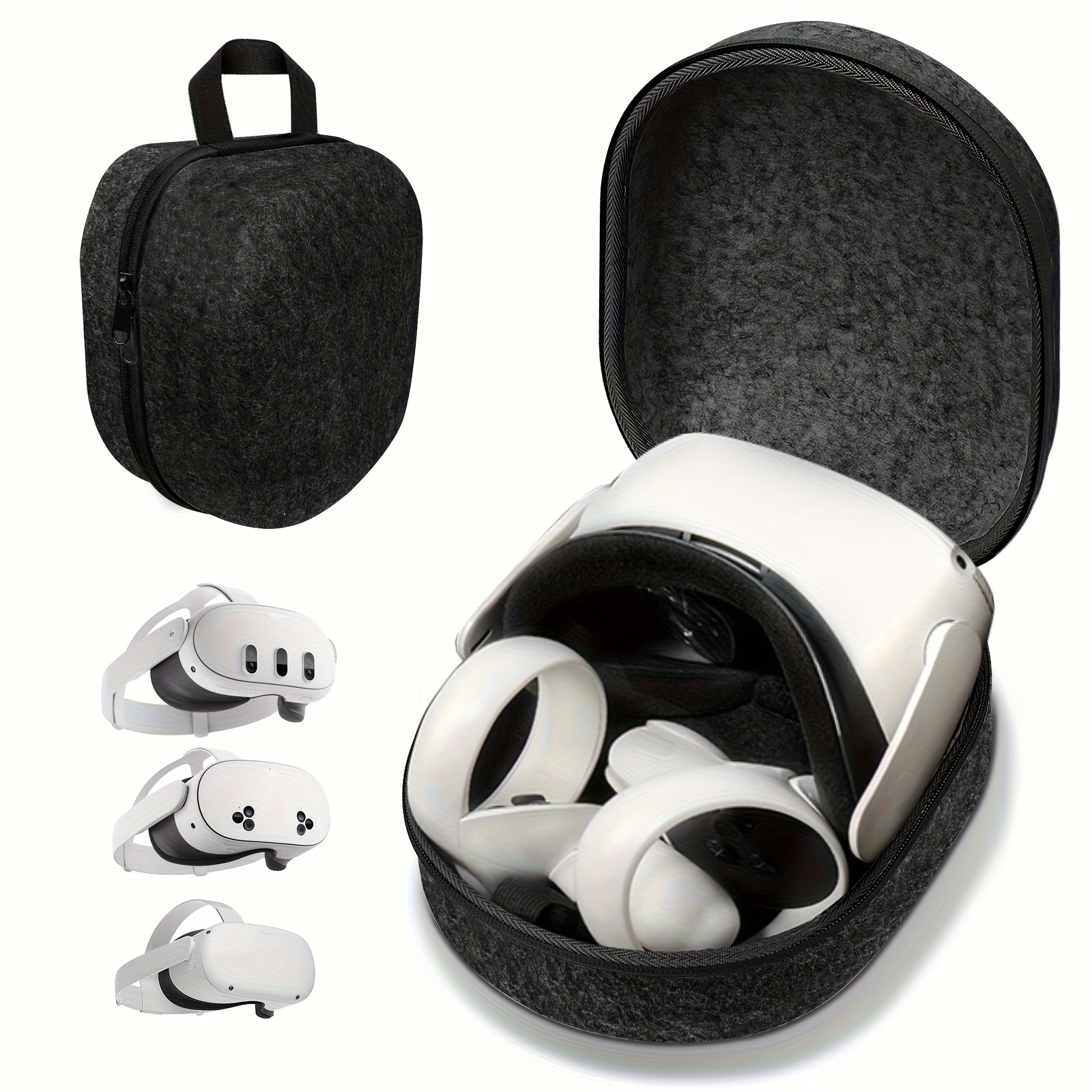 TEMU Carrying Case Compatible Withvision Pro/ /oculus Quest 2/quest3/3s And Accessories, Hard Travel Bag For Lightweight And Portable Protection