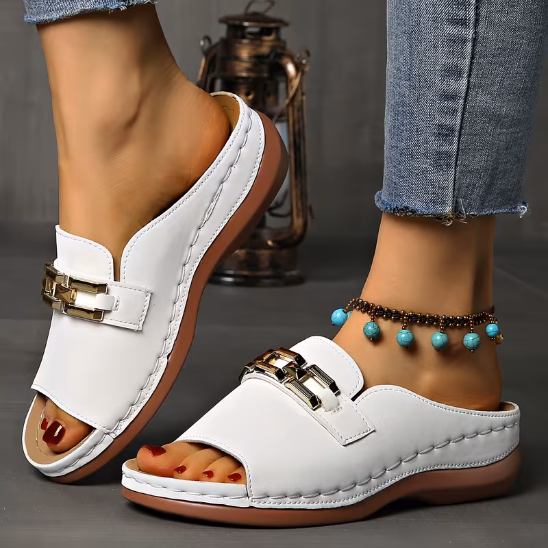 sandalias para mujer, sandalias de mujer, sandalias de soporte de para mujer, - correa con dorada, punta , gruesa, diseño sin cordones, adecuadas para viajes, ropa casual, zapatos de mujer 1