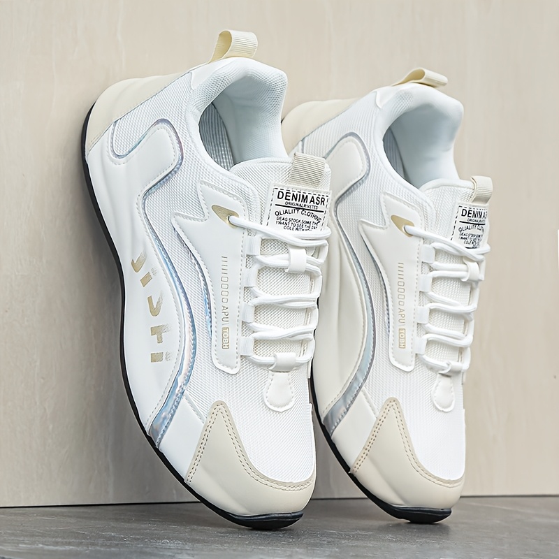 1 Pair Breathable Men's Training Shoes with Height Increase, Lace-up, Comfortable, Lightweight, for Sports, Outdoor, Commuting, Casual, Large Size, Running Training